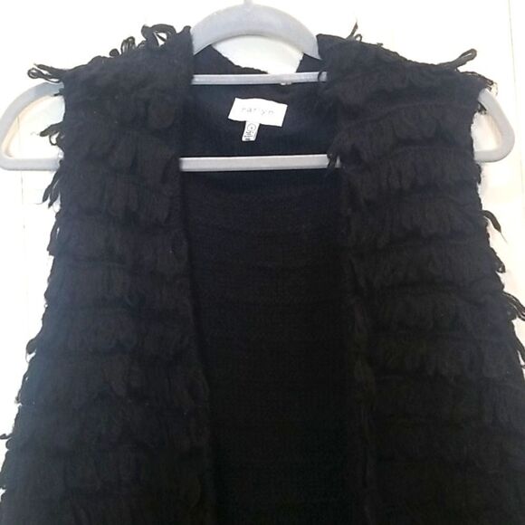ANTHRO HARLYN BLACK KNITTED LOOP VEST SZ S - Picture 2 of 9